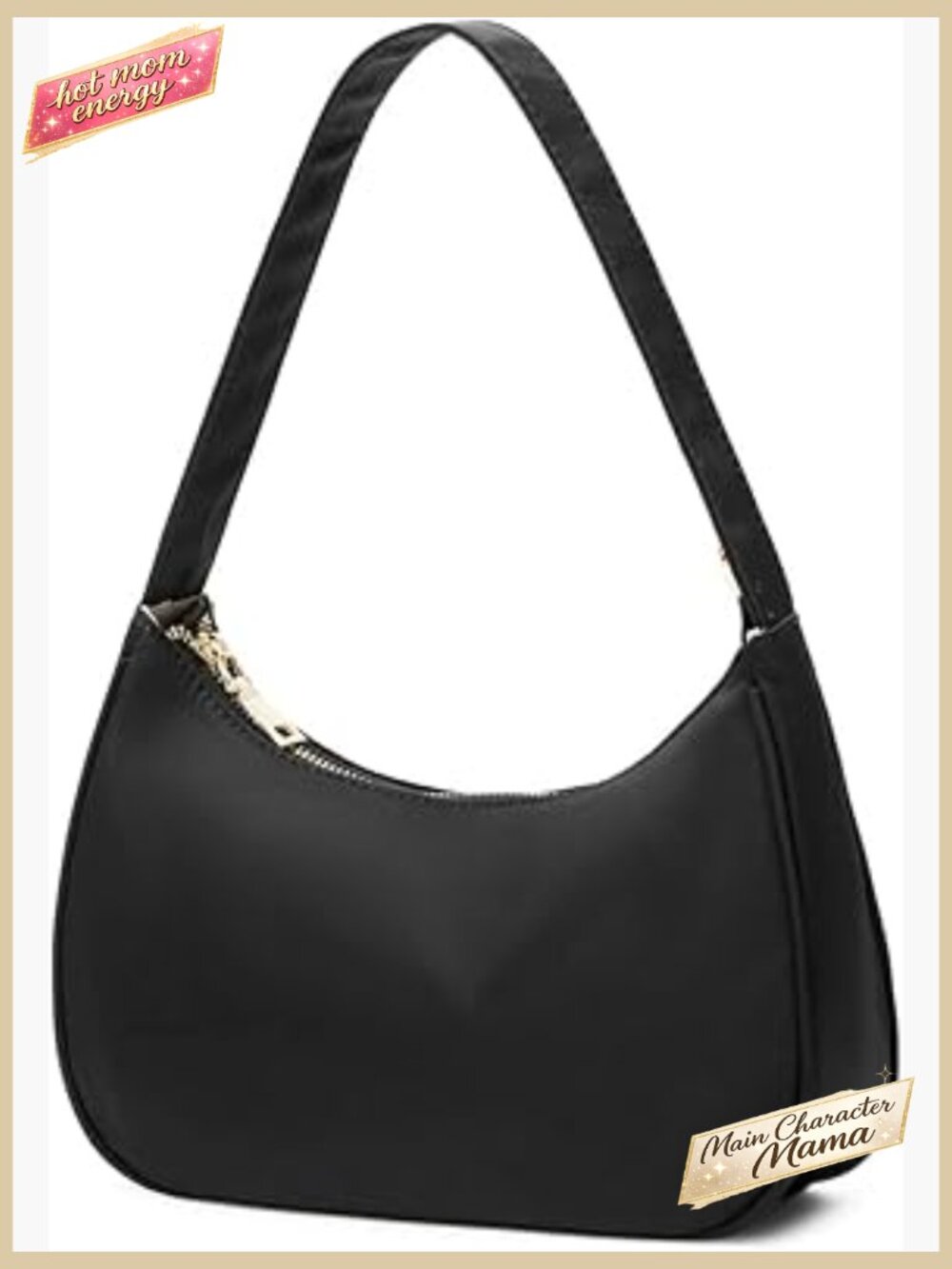 Hobo Shoulder Tote Handbag Mini Clutch Crossbody Purse with Zipper Closure
